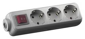 Conrad Bachmann 384.272S Stekkerdoos met schakelaar Wit Randaarde stekker 1 stuk(s) aanbieding