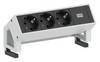 BACHMANN DESK2 3x geaard stopcontact GST18 , wit