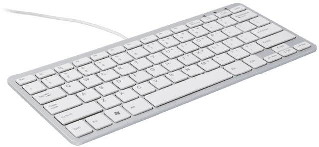 R-GO Tools Compact Toetsenbord USB QWERTY, Nordic Wit Ergonomisch