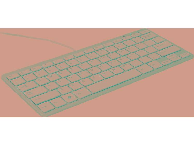 Toetsenbord R-Go Tools Compact Qwerty zilver-wit
