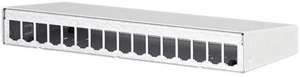 Metz Connect 130861-1602-E 16 poorten Netwerkpatchpaneel 483 mm (19") Zonder connectoren  Wit Niet ingericht