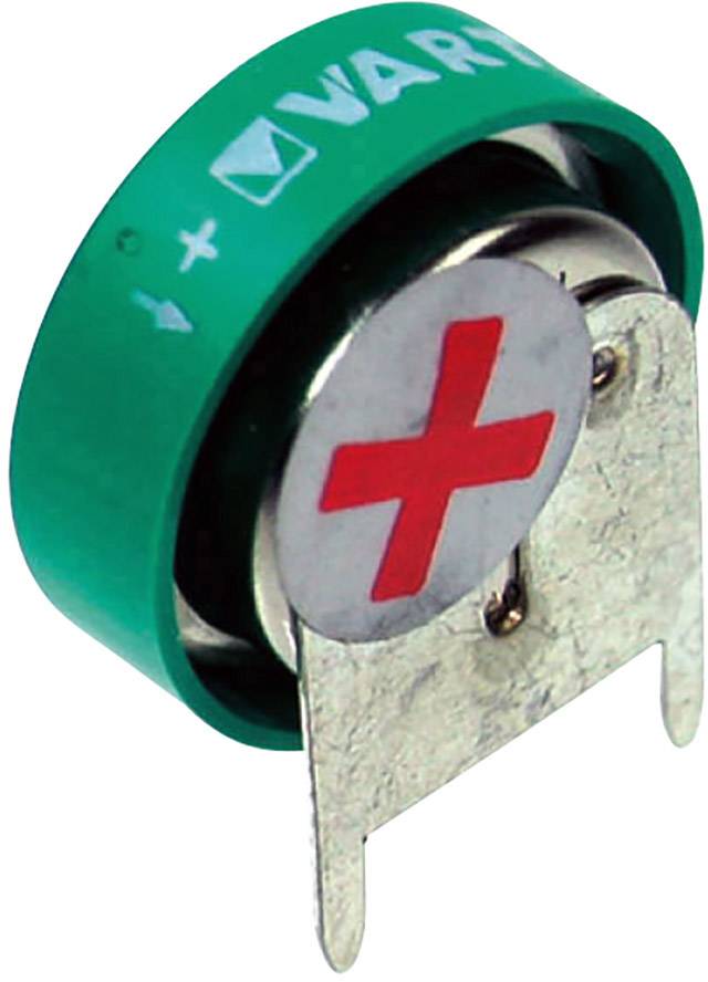 Een groene varistor met een rode markering aan de voorkant, gebruikt voor spanningsbegrenzing in elektrische schakelingen.