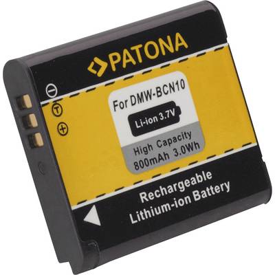 Patona FODMW-BCN10 Camera-accu Vervangt originele accu DMW-BCN10E, DMW-BCN10 3.7 V 800 mAh