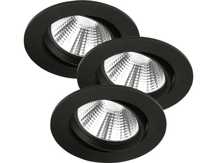 LED-inbouwlamp Set van 3 Zwart 16.5 W Nordlux Freemont 47580103