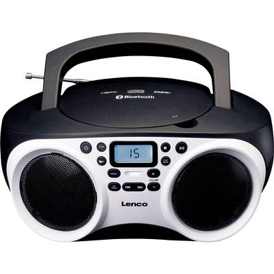 Lenco SCD-501 Radio/CD-speler VHF (FM) AUX, Bluetooth, CD, USB  Wit, Zwart
