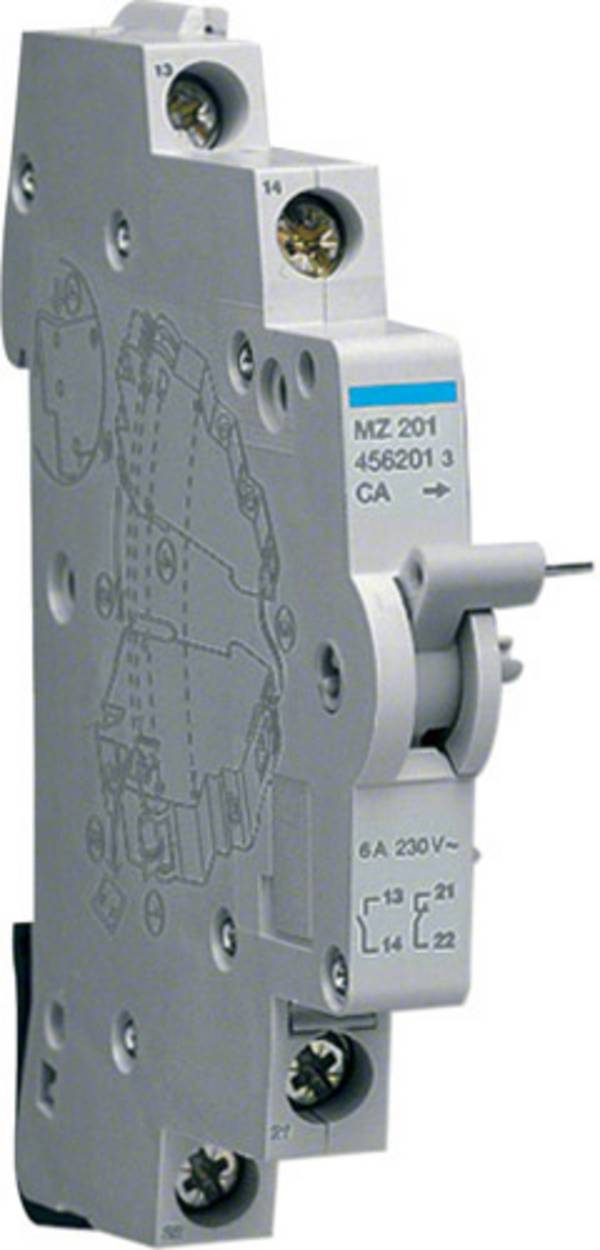 Hulpcontact Grijs 6 A 1x NC, 1x NO 240 V Hager MZ201