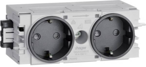 Hager GS20009011 Kabelgoot Insteekmodule (b x h x d) 120 x 50 x 61 mm Grafietzwart (RAL 9011) 1 stuk(s)