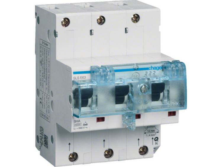 HTN363E Selective mains circuit breaker 3-p 63A HTN363E