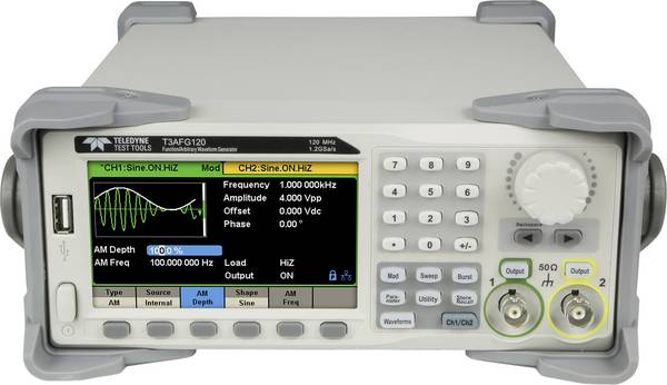 Teledyne LeCroy T3AFG120 Functiegenerator  0.000001 Hz - 120 MHz 2-kanaals Arbitrair, Driehoek, Puls, Ruis, Blok, Sinus
