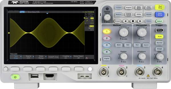 Teledyne LeCroy T3DSO1204 Digitale oscilloscoop 200 MHz 1 GSa/s 14 Mpts 8 Bit Digitaal geheugen (DSO) 1 stuk(s)
