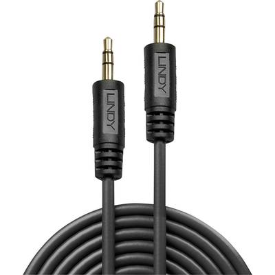 LINDY 35646 Jackplug Audio Aansluitkabel [1x Jackplug male 3,5 mm - 1x Jackplug male 3,5 mm] 10.00 m Zwart 