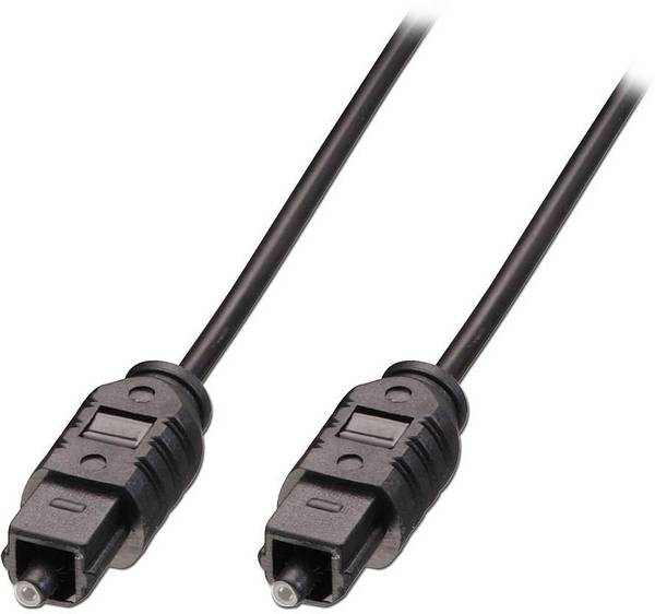 LINDY 35212 Toslink Audio Aansluitkabel [1x Toslink-stekker (ODT) - 1x Toslink-stekker (ODT)] 2.00 m Zwart