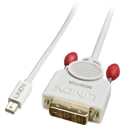 LINDY 41956 DisplayPort-kabel Mini-displayport / DVI Adapterkabel Mini DisplayPort-stekker, DVI-D 18+1-polige stekker 1.