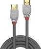 LINDY 37869 HDMI-kabel HDMI Aansluitkabel HDMI-A-stekker, HDMI-A-stekker 0.30 m Grijs