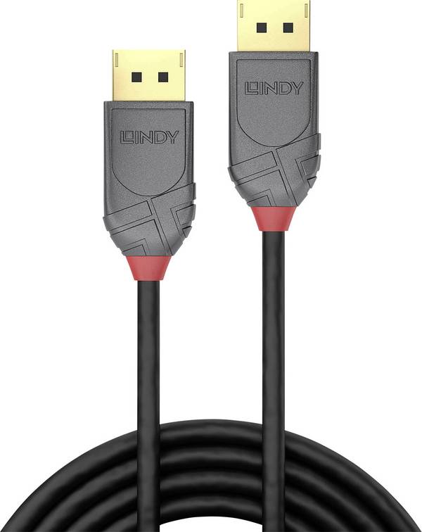 LINDY 36480 DisplayPort-kabel DisplayPort Aansluitkabel DisplayPort-stekker, DisplayPort-stekker 0.50 m Zwart 8K UHD