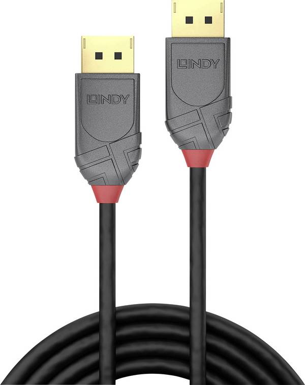 LINDY 36482 DisplayPort-kabel DisplayPort Aansluitkabel DisplayPort-stekker, DisplayPort-stekker 2.00 m Zwart 8K UHD