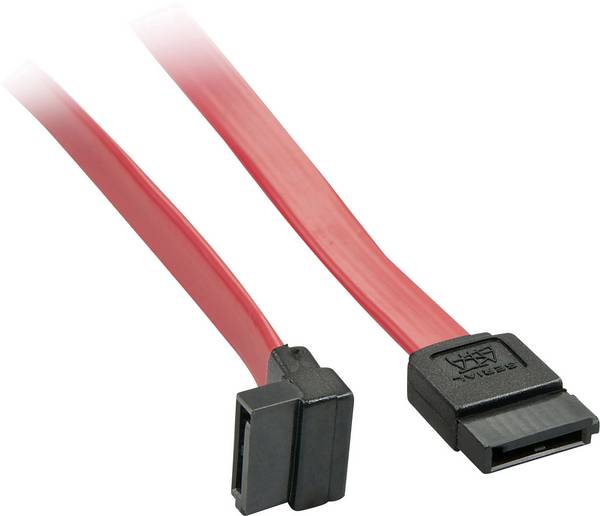 LINDY SATA III-kabel 90° 7-polig. SAS-compatibel 0,7 m