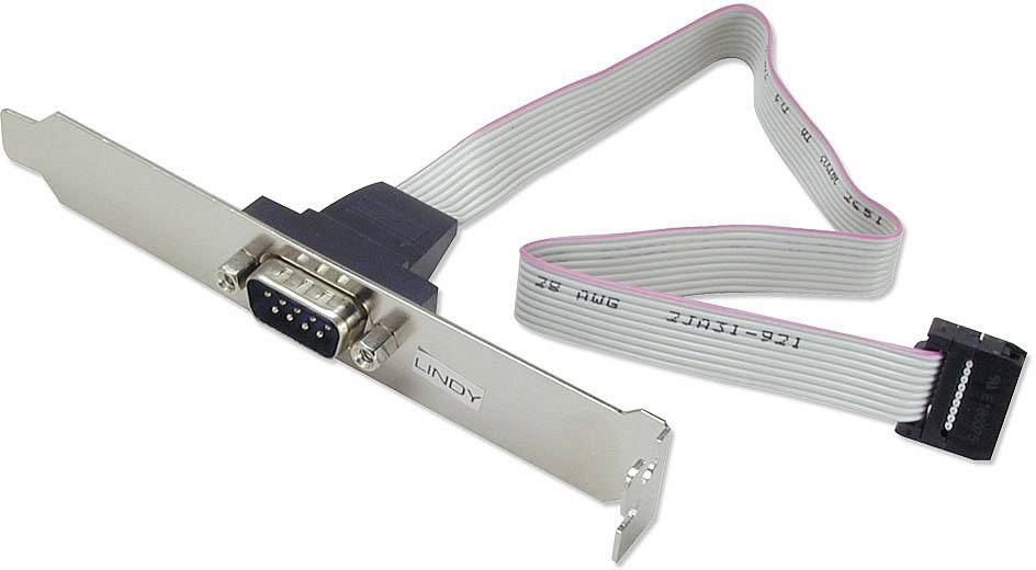 LINDY Aansluitkabel Serieel [1x D-sub stekker 9-polig - 1x Female connector 10-polig] 0.26 m Grijs-0