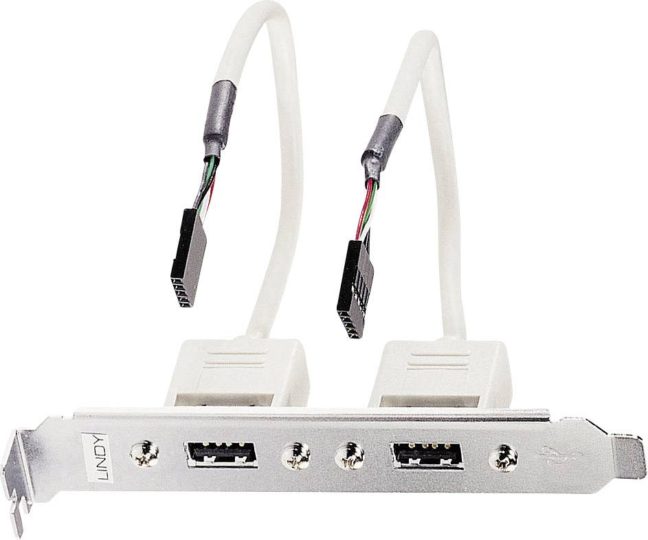 LINDY USB 2.0 Adapter [2x USB - 2x USB] Lindy - USB-Konsole - 5-poliger USB 2.0-Header (W) 20.00 cm-0