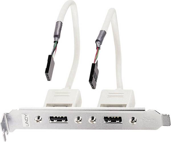 LINDY USB 2.0 Adapter [2x USB - 2x USB] Lindy - USB-Konsole - 5-poliger USB 2.0-Header (W) 20.00 cm