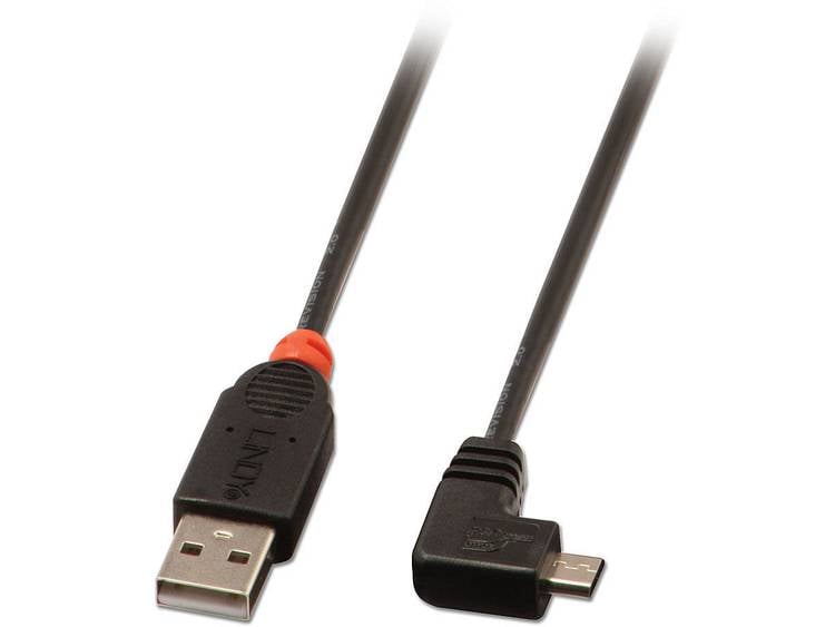 Lindy 0.5m, USB 2.0 A-Micro USB B, 90, M-M (31975)