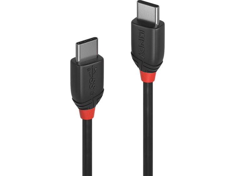 Lindy 36905 0.5m USB C USB C Mannelijk Mannelijk Zwart USB-kabel