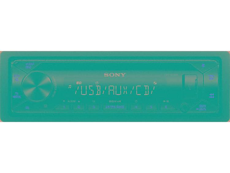 Sony CDX-G1300U CD-USB Autoradio Zwart-Rood