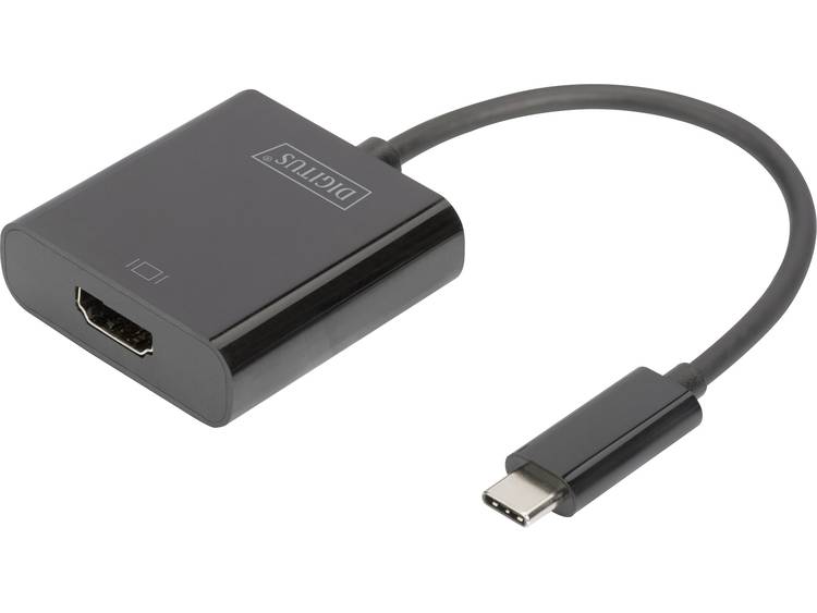 Adapter USB-HDMI [1x USB-C stekker 1x HDMI-bus] Zwart Digitus