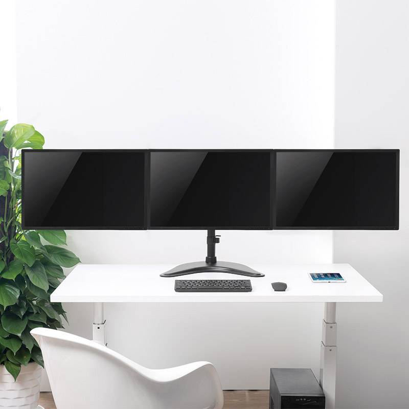 LogiLink BP0051 Monitorvoet Aantal monteerbare displays: 3 Display(s) 33,0 cm (13") - 68,6 cm (27") Zwart Kantelbaar, Zw-4