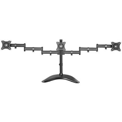 LogiLink BP0051 Monitorvoet Aantal monteerbare displays: 3 Display(s) 33,0 cm (13") - 68,6 cm (27") Zwart Kantelbaar, Zw-1