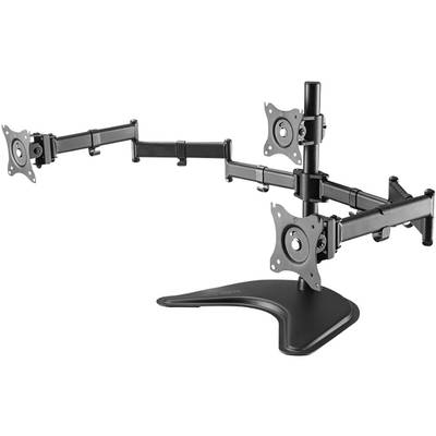 LogiLink BP0051 Monitorvoet Aantal monteerbare displays: 3 Display(s) 33,0 cm (13") - 68,6 cm (27") Zwart Kantelbaar, Zw-2
