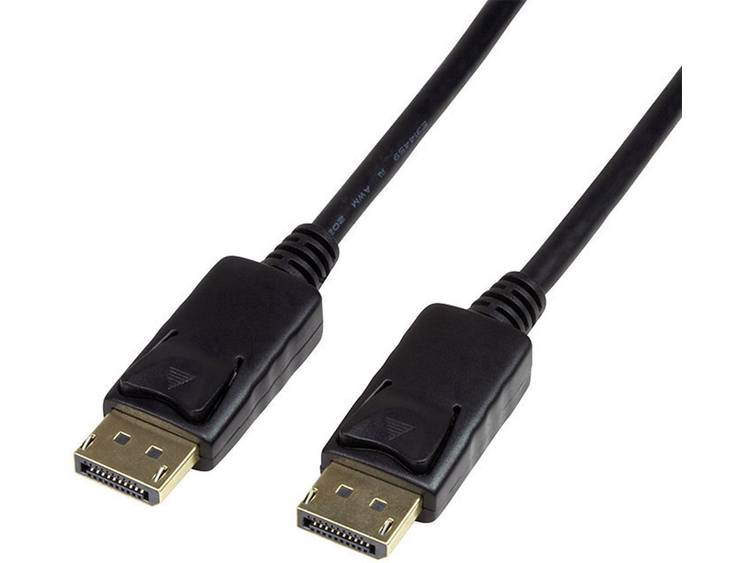 LogiLink DisplayPort Aansluitkabel [1x DisplayPort stekker 1x DisplayPort stekker] 5 m Zwart