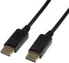 LogiLink CV0077 DisplayPort-kabel DisplayPort Aansluitkabel DisplayPort-stekker, DisplayPort-stekker 10.00 m Zwart