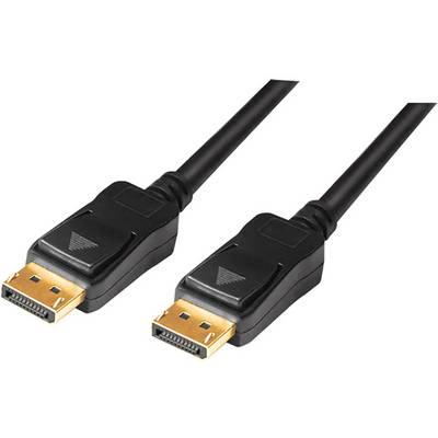 Twee zwarte DisplayPort-kabels met gouden connectoren.