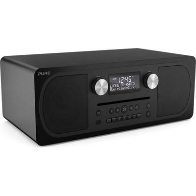Pure Evoke C-D6 Radio DAB+, VHF (FM) AUX, Bluetooth, CD  Zwart