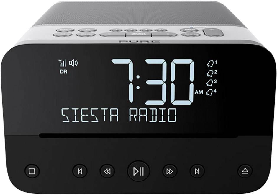 Vanaf daar rekenkundig genezen Pure Siesta Home Wekkerradio FM Bluetooth, CD, USB Accu laadfunctie Wit |  Conrad.nl