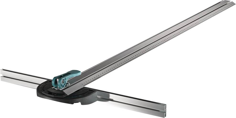 Een gradenboog met een lange, gegradeerde arm en een draaibaar centrum, ideaal voor het nauwkeurig meten en tekenen van hoeken.