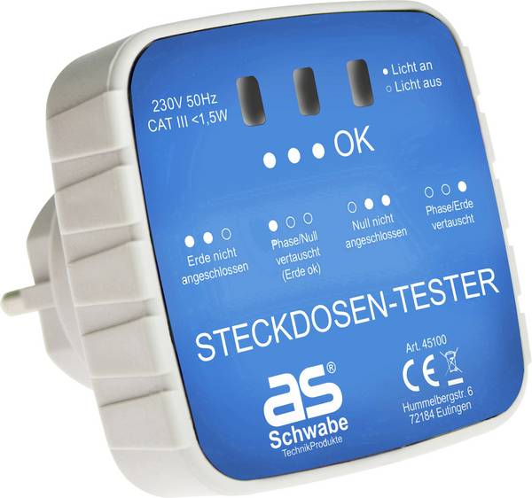AS Schwabe 45100 Stopcontacttester   Optisch