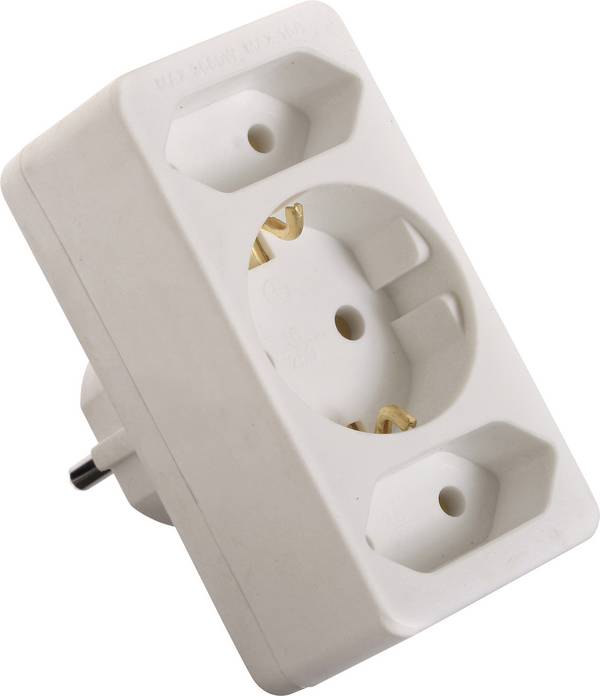 AS Schwabe 49111  Stopcontactsplitter Wit