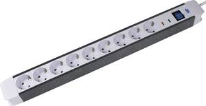 Conrad AS Schwabe 18669 Overspanningsveilige stekkerdoos Wit, Zwart Randaarde stekker 1 stuk(s) aanbieding