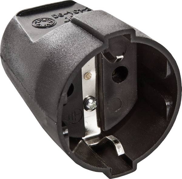 AS Schwabe 45012 Koppeling met randaarde Kunststof 230 V Zwart IP20
