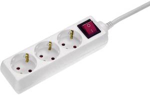 Conrad AS Schwabe 11361 Stekkerdoos met schakelaar Wit Randaarde stekker 1 stuk(s) aanbieding