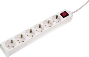 Conrad AS Schwabe 11501 Stekkerdoos met schakelaar Wit Randaarde stekker 1 stuk(s) aanbieding