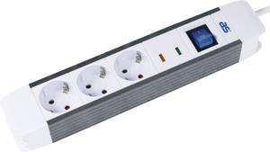 Conrad AS Schwabe 18663 Stekkerdoos met schakelaar Wit, Zwart Randaarde stekker 1 stuk(s) aanbieding