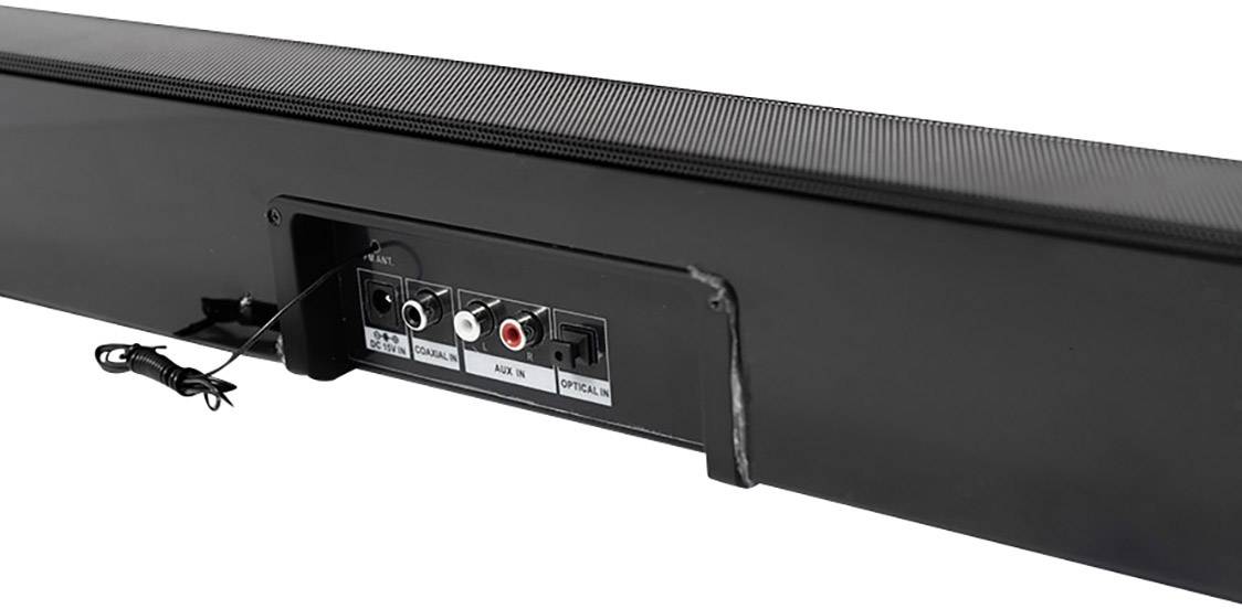 Xoro HSB 50 Soundbar Zwart Bluetooth, Zonder subwoofer, Wandbevestiging Conrad.nl