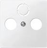MERTEN Centrale Plaat 297519 voor Antenneaansluiting, Poolwit (297519)