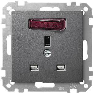 Merten 202314 Wandcontactdoos System M Antraciet 1 stuk(s)