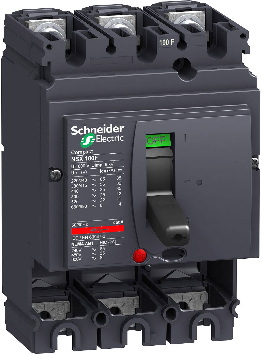 ComPact NSX100F Hoofdschakelaar 3P 100A voor 36kA/415V AC