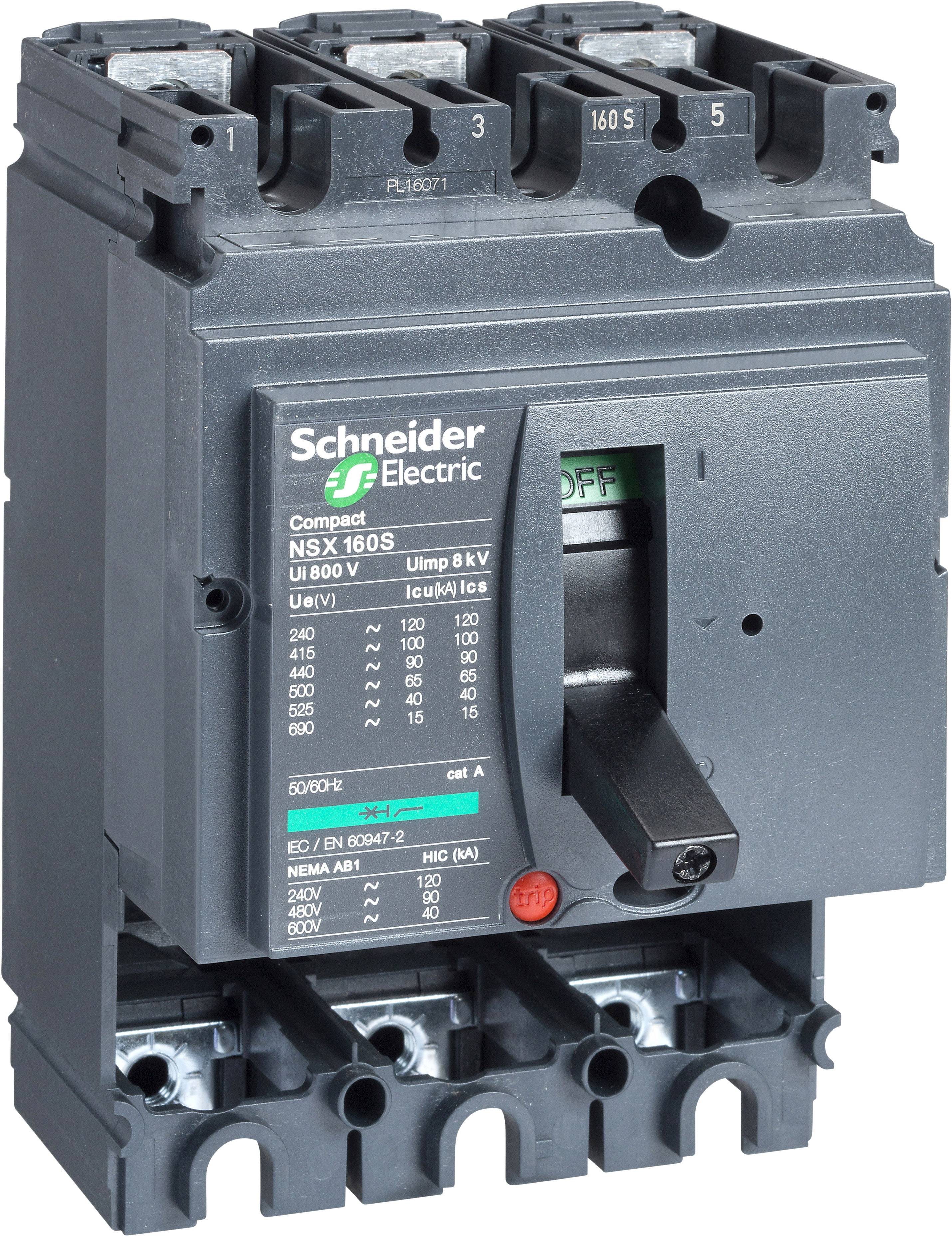 ComPact NSX160B Hoofdschakelaar 3P 160A voor 25kA/415V AC