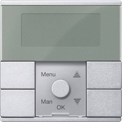Elektronisch bedieningspaneel met display, vier toetsen en draaiknop. Toetsen: 'Menu', 'Man', 'OK'. Pijltoetsen voor navigatie.